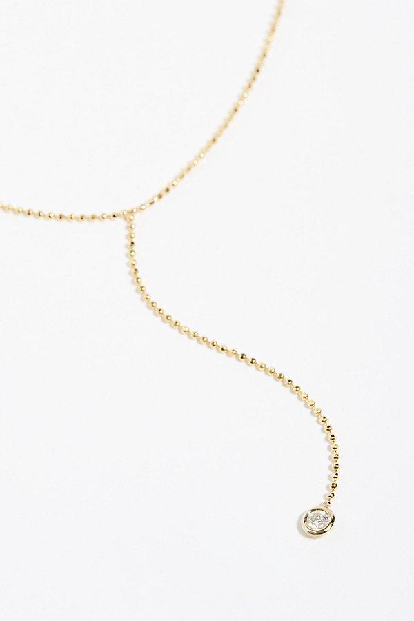 14k Floating Diamond Lariat Necklace By Zo Chicco At Free People